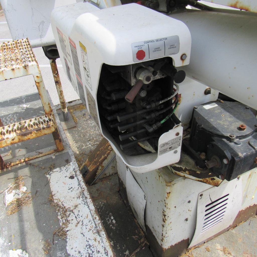 Altec 55' Rear Mounted 2-Man Bucket Aerial Boom, Front & Rear A-Frame Outriggers, Mounted on