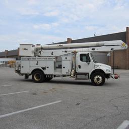 Altec AA755, 55' Rear Mounted 2-Man Bucket Aerial Boom, S/N 0413BZ7264, Front & Rear A-Frame