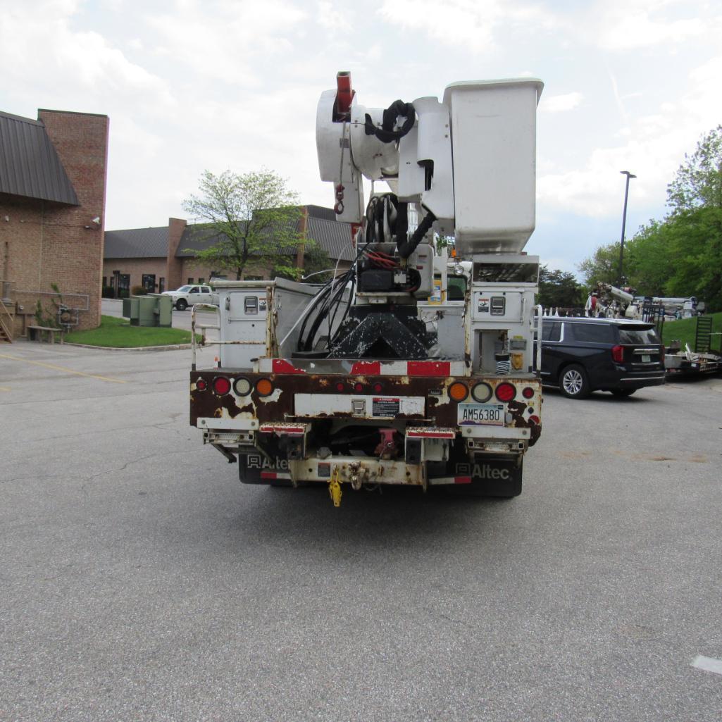 Altec AA755, 55' Rear Mounted 2-Man Bucket Aerial Boom, S/N 0413BZ7264, Front & Rear A-Frame