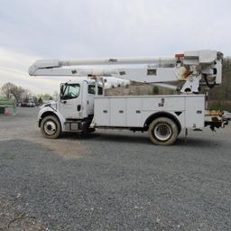 Altec AA755, 55' Rear Mounted 2-Man Bucket Aerial Boom, S/N 0113BZ7185, Front & Rear A-Frame