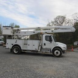 Altec AA755, 55' Rear Mounted 2-Man Bucket Aerial Boom, S/N 0113BZ7185, Front & Rear A-Frame