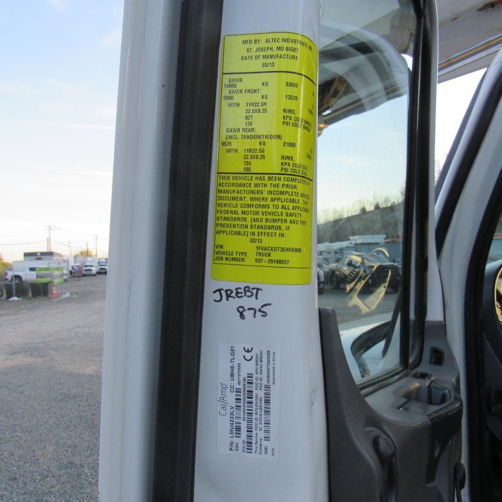Altec AM55, 55' Rear Mounted 2-Man Bucket Aerial Boom, S/N 0413DM4506, Front & Rear A-Frame