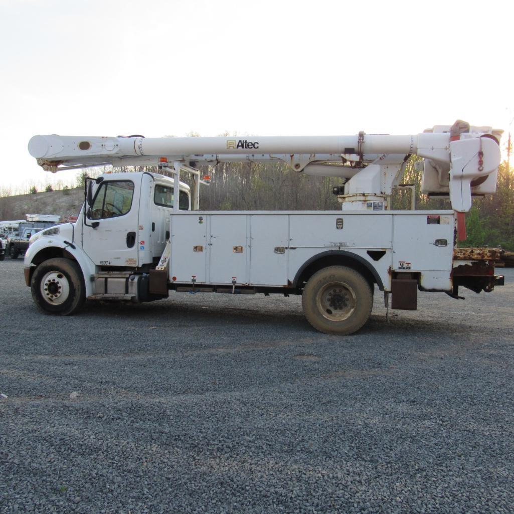 Altec AM55, 55' Rear Mounted 2-Man Bucket Aerial Boom, S/N 0413DM4506, Front & Rear A-Frame