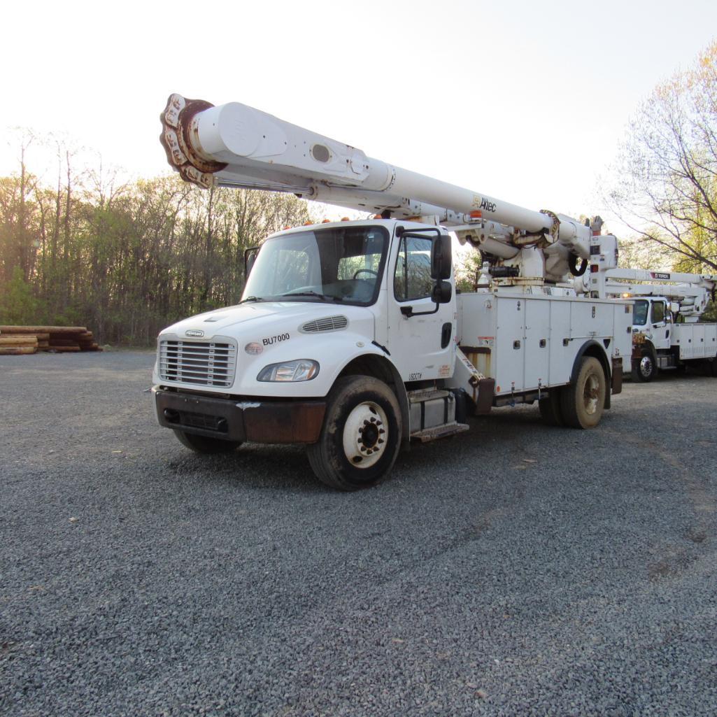 Altec AM55, 55' Rear Mounted 2-Man Bucket Aerial Boom, S/N 0413DM4506, Front & Rear A-Frame