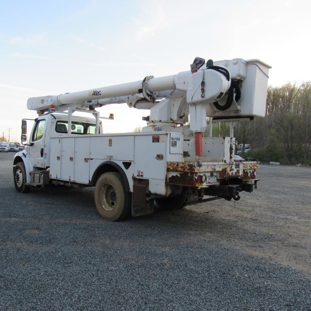 Altec AM55, 55' Rear Mounted 2-Man Bucket Aerial Boom, S/N 0413DM4506, Front & Rear A-Frame