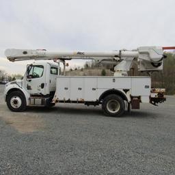 Altec AM55, 55' Rear Mounted 2-Man Bucket Areial Boom, S/N 0412DM3891, Front & Rear A-Frame