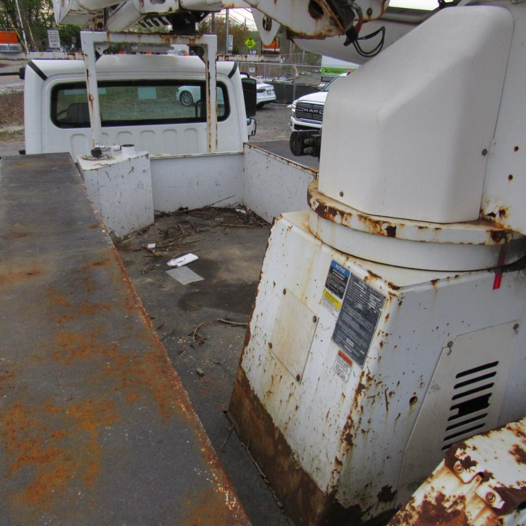 Altec AM55, 55' Rear Mounted 2-Man Bucket Areial Boom, S/N 0412DM3891, Front & Rear A-Frame