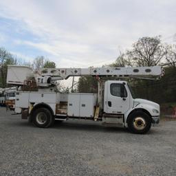 Altec AM55, 55' Rear Mounted 2-Man Bucket Areial Boom, S/N 0412DM3891, Front & Rear A-Frame