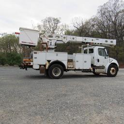 Altec AM55, 55' Rear Mounted 2-Man Bucket Areial Boom, S/N 0412DM3891, Front & Rear A-Frame