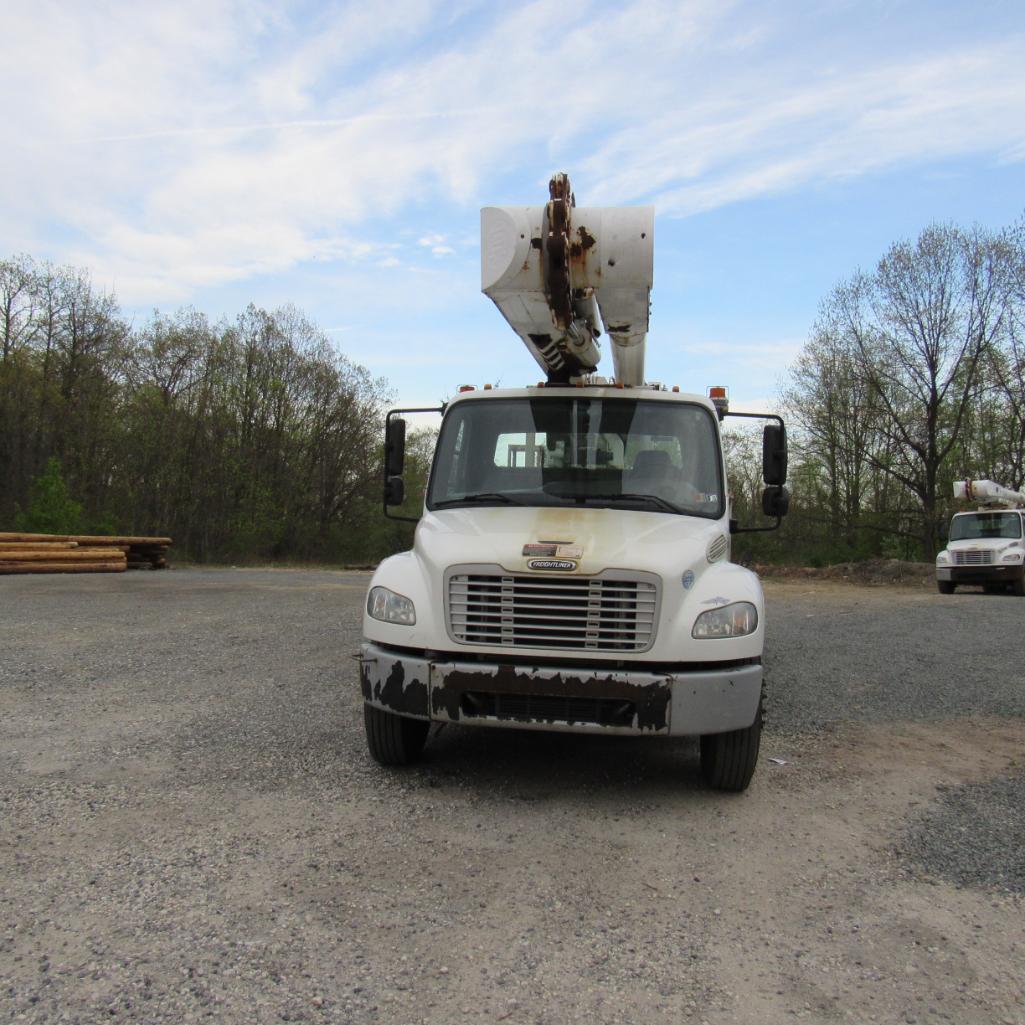 Altec AM55, 55' Rear Mounted 2-Man Bucket Areial Boom, S/N 0412DM3891, Front & Rear A-Frame