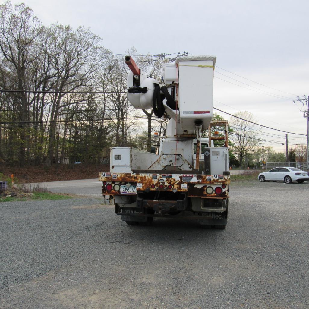 Altec AM55, 55' Rear Mounted 2-Man Bucket Areial Boom, S/N 0412DM3891, Front & Rear A-Frame