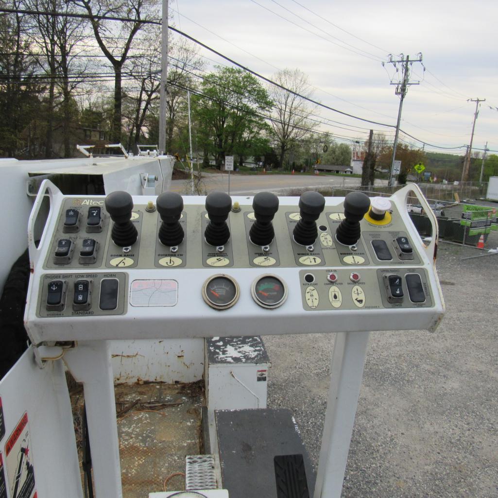 Altec DM47BT-R Rear Mounted Digger Derrick, S/N 0114FB1062, 15,000 Lb. Winch, 18" Auger (2014),
