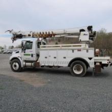 Altec DM47BTR Rear Mounted Digger Derrick, S/N 1013EB0917, 15,000 Lb. Winch, 18" Auger (2010),