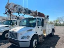 Altec DM47BTR Digger Derrick, S/N: 0414FR1142 (2014), Rear Mounted on Freightliner M2-106 Day Cab
