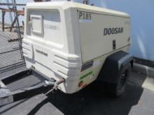Doosan P185WYM-T41 Mobile Air Compressor, VIN: 438995UDWD76 , Trailer Mounted, 2,971 Hours Indicated