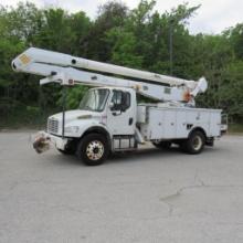 Altec AA755, 55' Rear Mounted 2-Man Bucket Aerial Boom, S/N 0413BZ7264, Front & Rear A-Frame