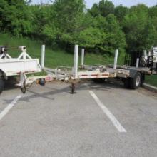 Reelstrong Pole Dinky DT12K Trailer, Extendable Hitch, Single Rear Dual Tire Axle, Asset TRD7003