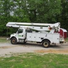 Altec AA755, 55' Rear Mounted 2-Man Bucket Aerial Boom, S/N 0413BZ7295, Front & Rear A-Frame