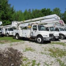 Altec Rear Mounted Bucket, 2-Man Bucket, Front & Rear A-Frame Outriggers, Mounted on Freightliner