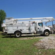 Altec AA755, 55' Rear Mounted 2-Man Bucket Aerial Boom, S/N 0413BZ7265, Front & Rear A-Frame