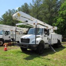 Altec AA755, 55' Rear Mounted 2-Man Bucket Aerial Boom, S/N 0313BZ7229, Front & Rear A-Frame