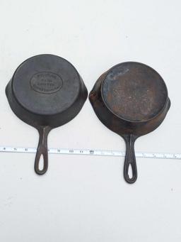 Keystone Boyertown, PA & Puritan No 5 Cast Iron Skillets