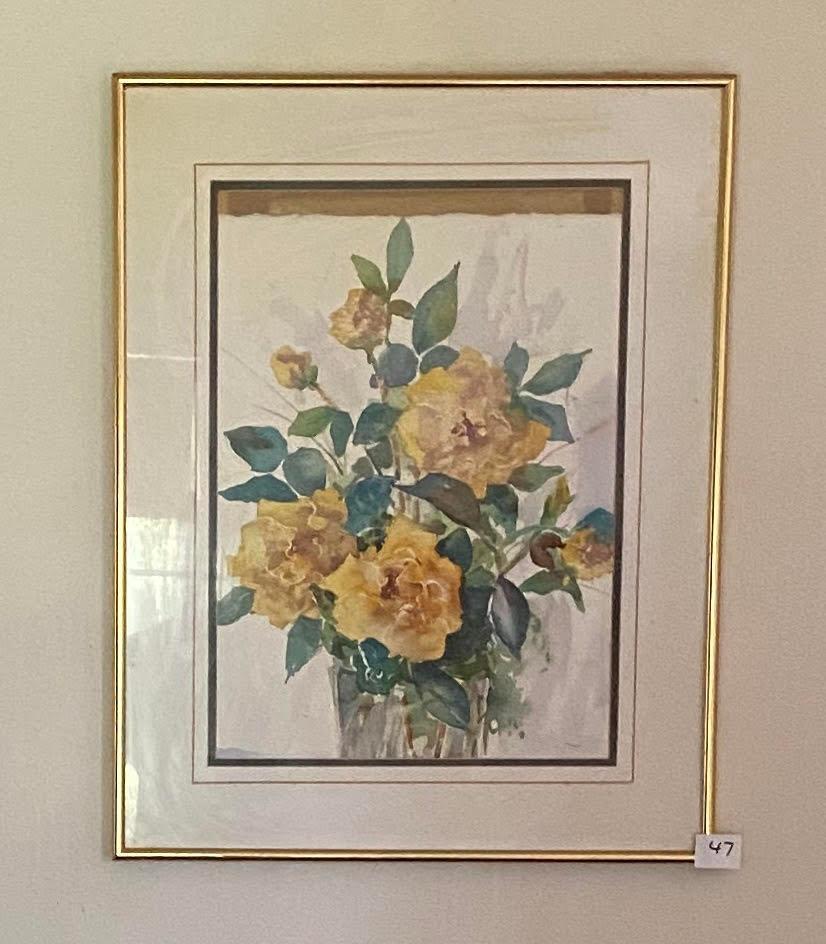 Yellow Flowers Framed Print 22x28"