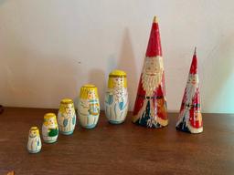 Nesting Dolls & Shephard Figurines