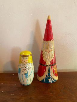 Nesting Dolls & Shephard Figurines
