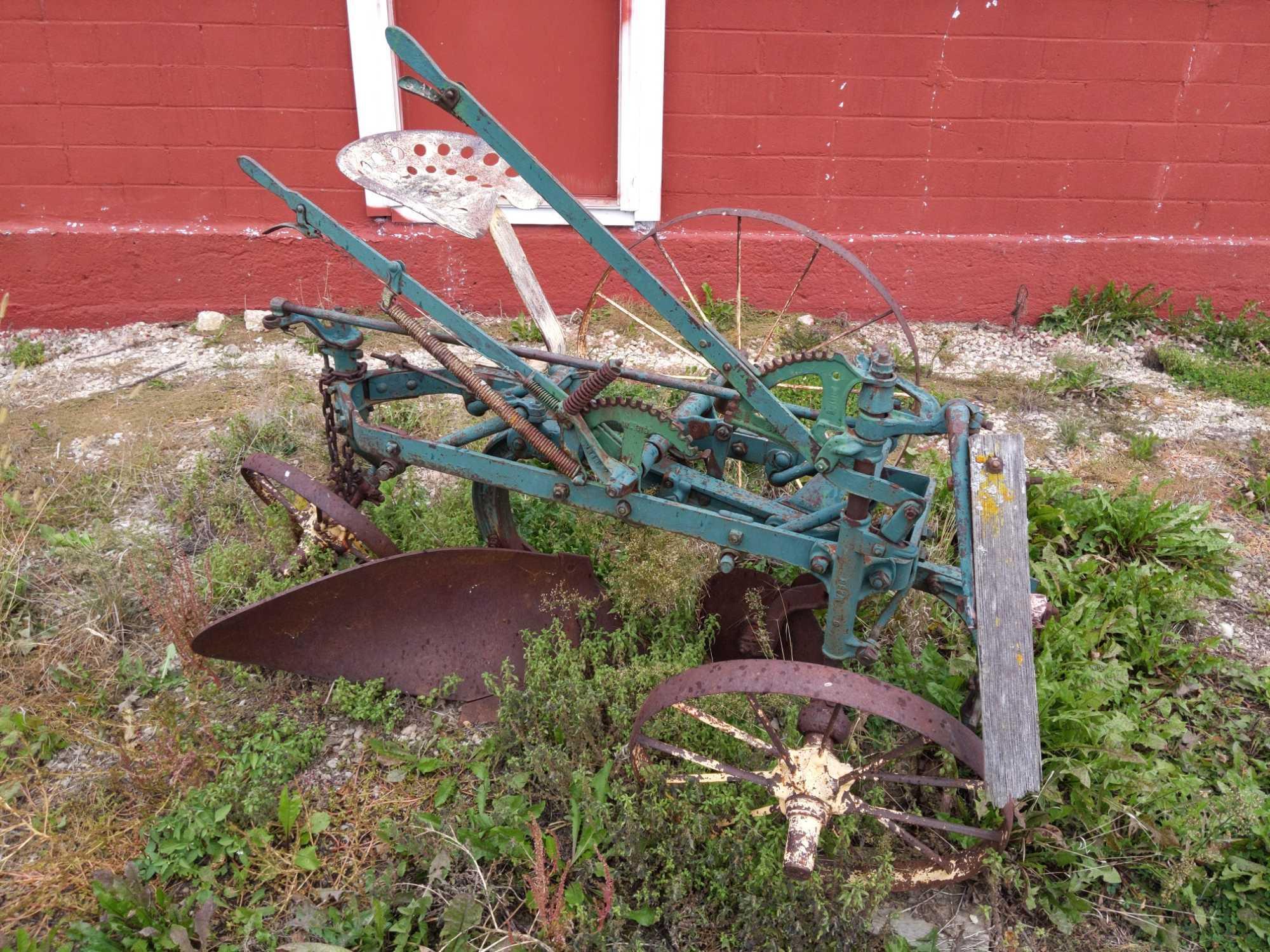 Emerson W558 One Bottom Horse Drawn Plow on Steel