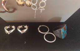 Earring Lot with 2 Rings
