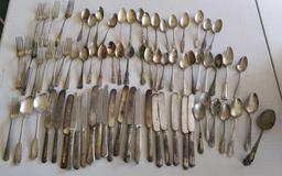 Miscellaneous silver plate and other flatware lot