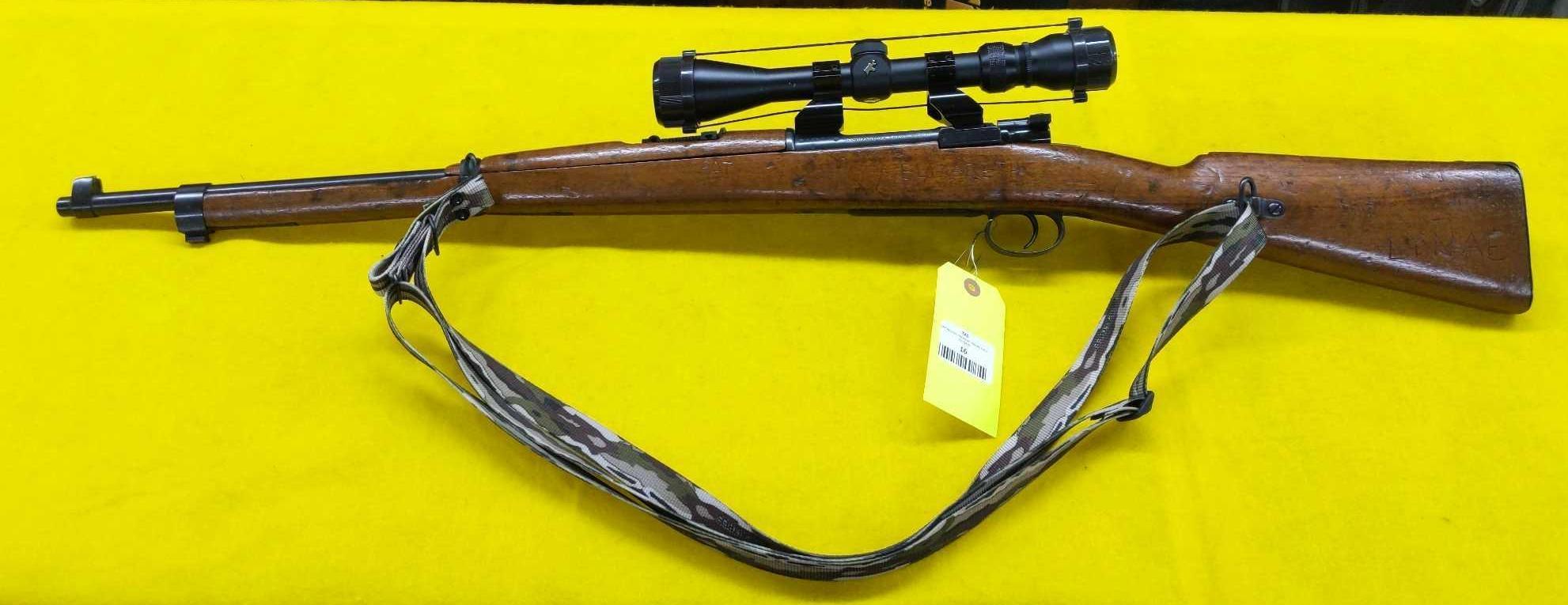 1895 Chilean Mauser 308 Winchester Bolt Action Rifle w/Tasco 3x9 Scope, SN#B6280