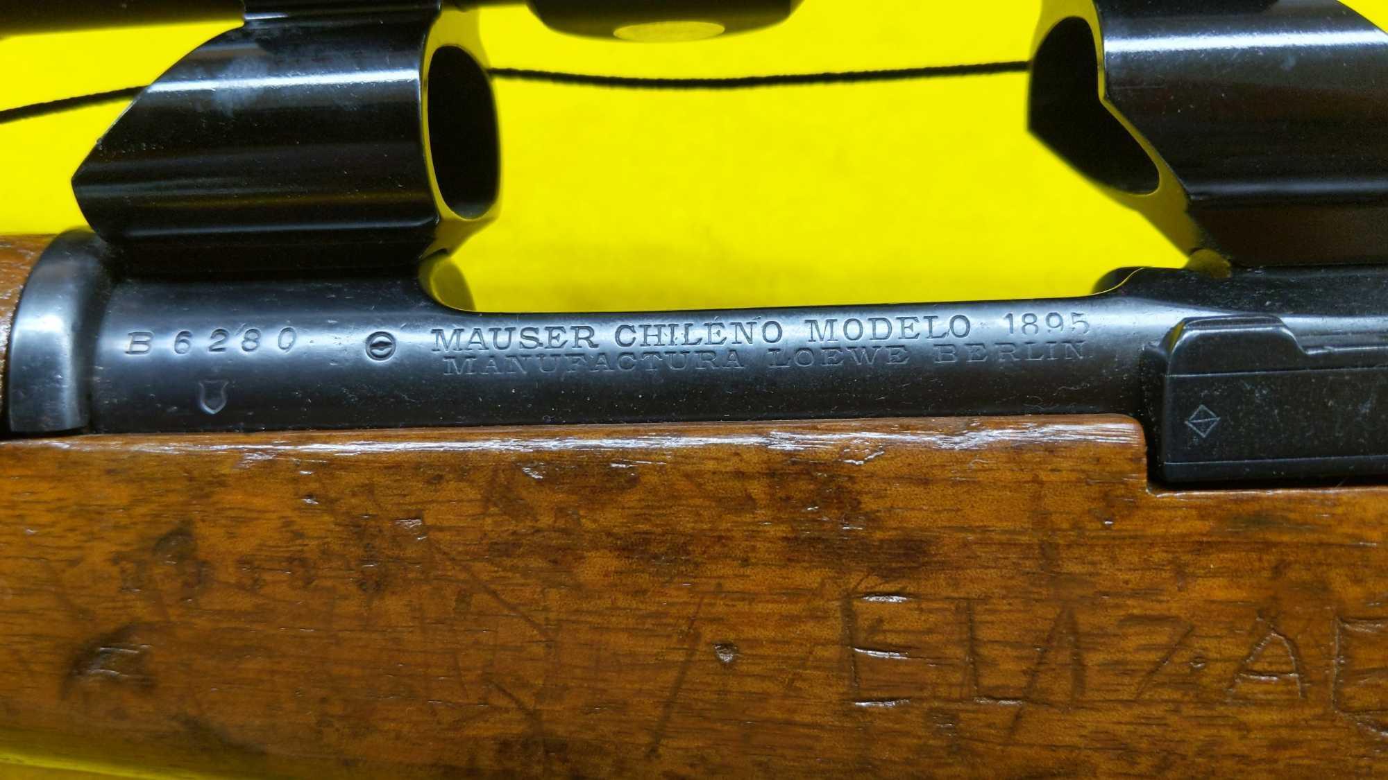 1895 Chilean Mauser 308 Winchester Bolt Action Rifle w/Tasco 3x9 Scope, SN#B6280