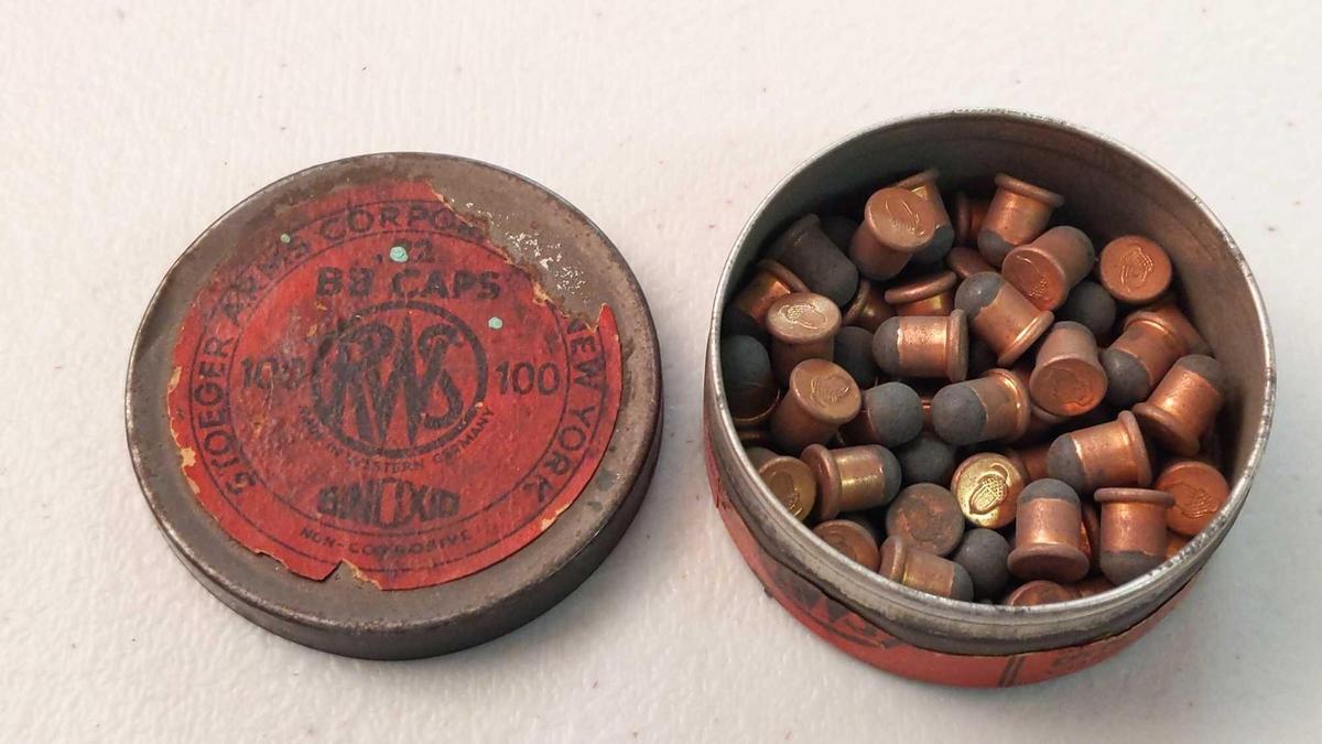 Stoeger Arms 22 BB Caps in round tin
