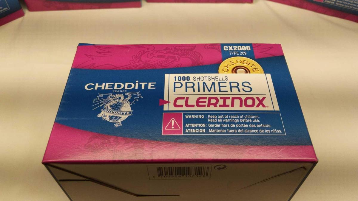 Cheddite 1000 CX2000 - 209 Shotshell Primers - Clerinox