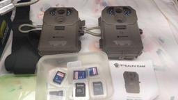 Pair of Stealth Cameras with bag, discs & cables