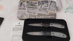 Browning "Our Family Legacy" 2 Knife Set in Tin