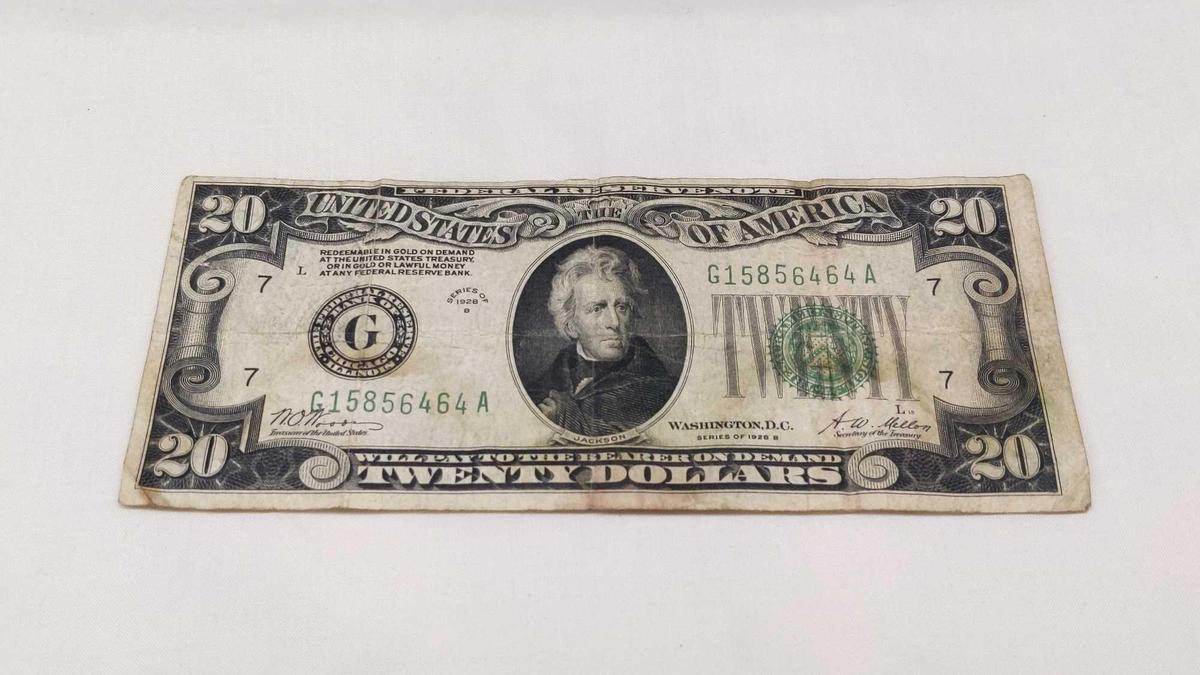 1928 B Twenty Dollar Bill