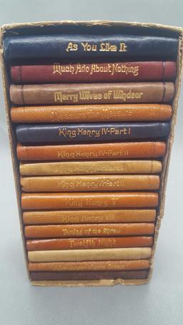 Mini leather Shakespeare books