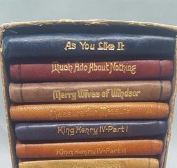 Mini leather Shakespeare books
