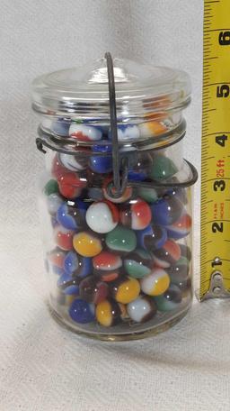 Marbles in Foster Sealfast jar