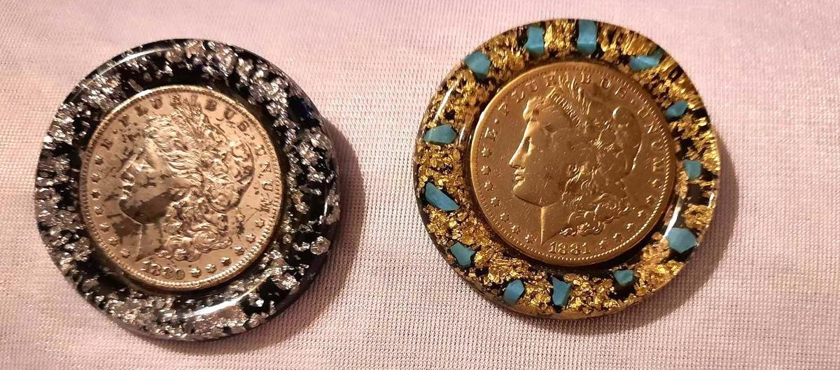 1880 & 1881 Coin Bolo Adornments