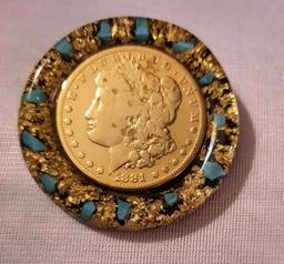 1880 & 1881 Coin Bolo Adornments
