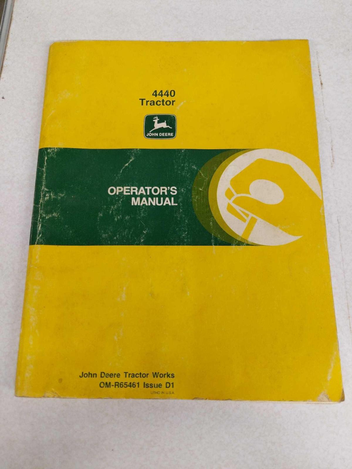 JOHN DEERE 440 TRACTOR OPERATIONS MANUAL
