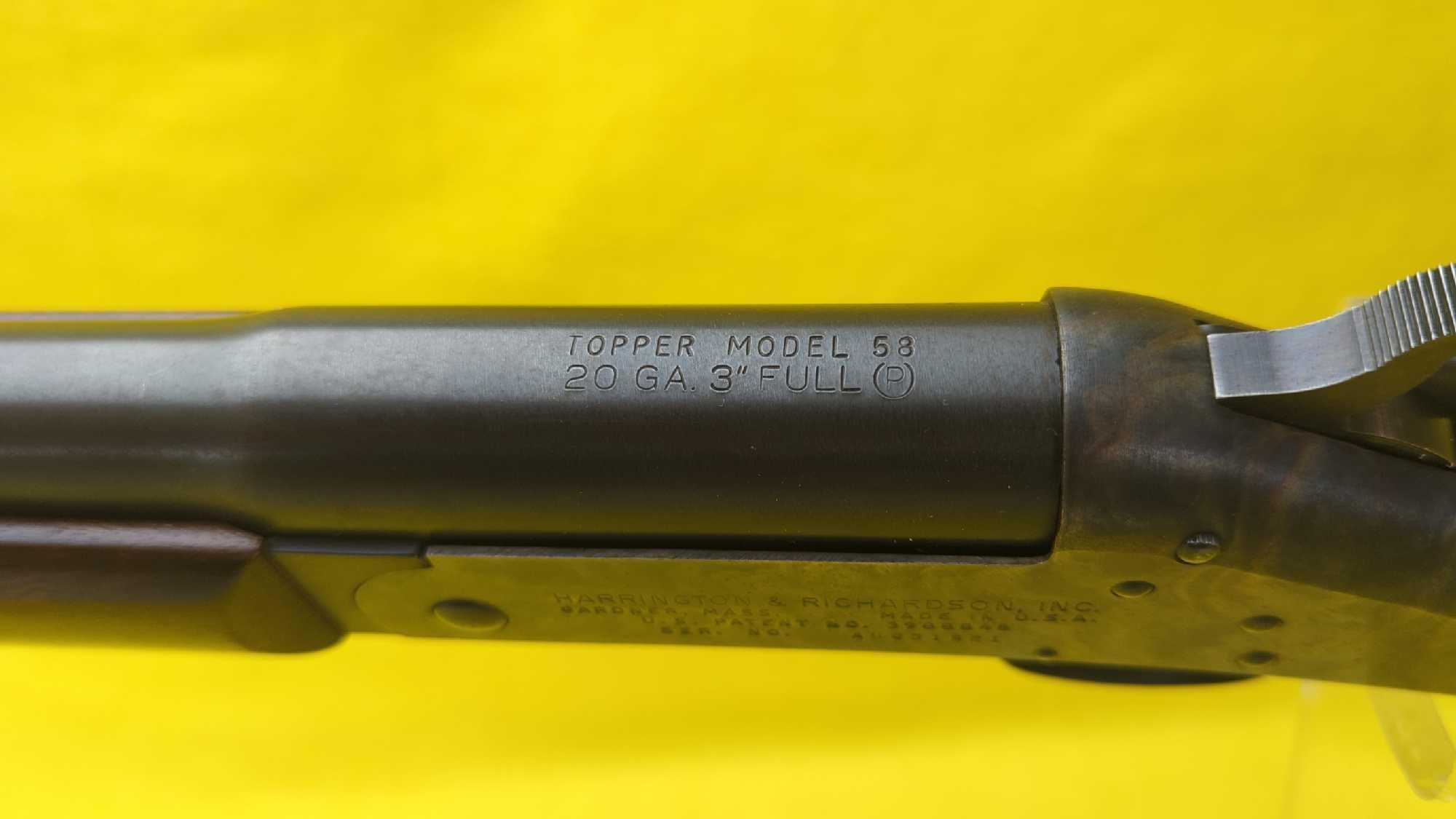 HARRINGTON RICHARDSON SINGLE SHOT 20 GAUGE MODEL 58 SN AU631921