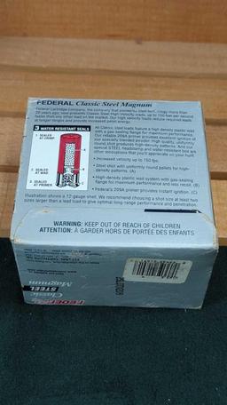 FEDERAL CLASSIC STEEL 12GA, 3", 1- 1/8-IN, FOUR SHOT, 25 ROUNDS