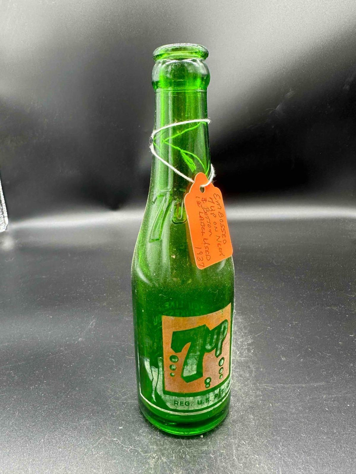 7-UP BOTTLE 1937 NO LOCATION