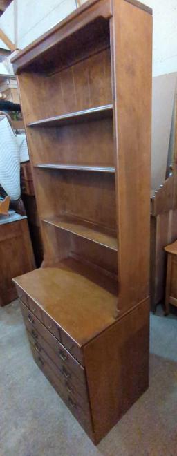 TWO-PIECE BOOKSHELF CABINET 30"x19"x78"