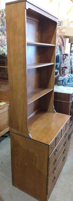 TWO-PIECE BOOKSHELF CABINET 30"x19"x78"